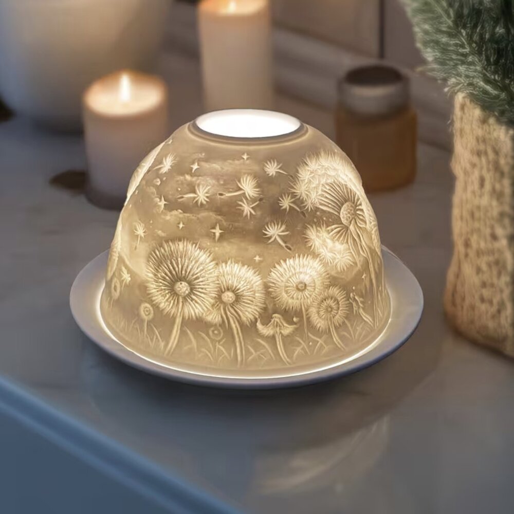 Dandelion Fairy Lamp Lithopane - Picture 3 of 7